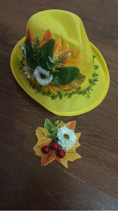 Шляпа и брошь на осенний бал