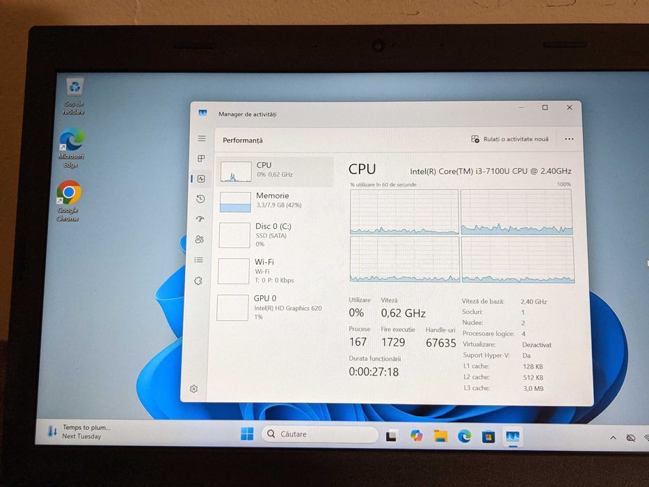 Lenovo ThinkPad L470, intel core i3-7100U, 8GB DDR4, 240 GB SSD