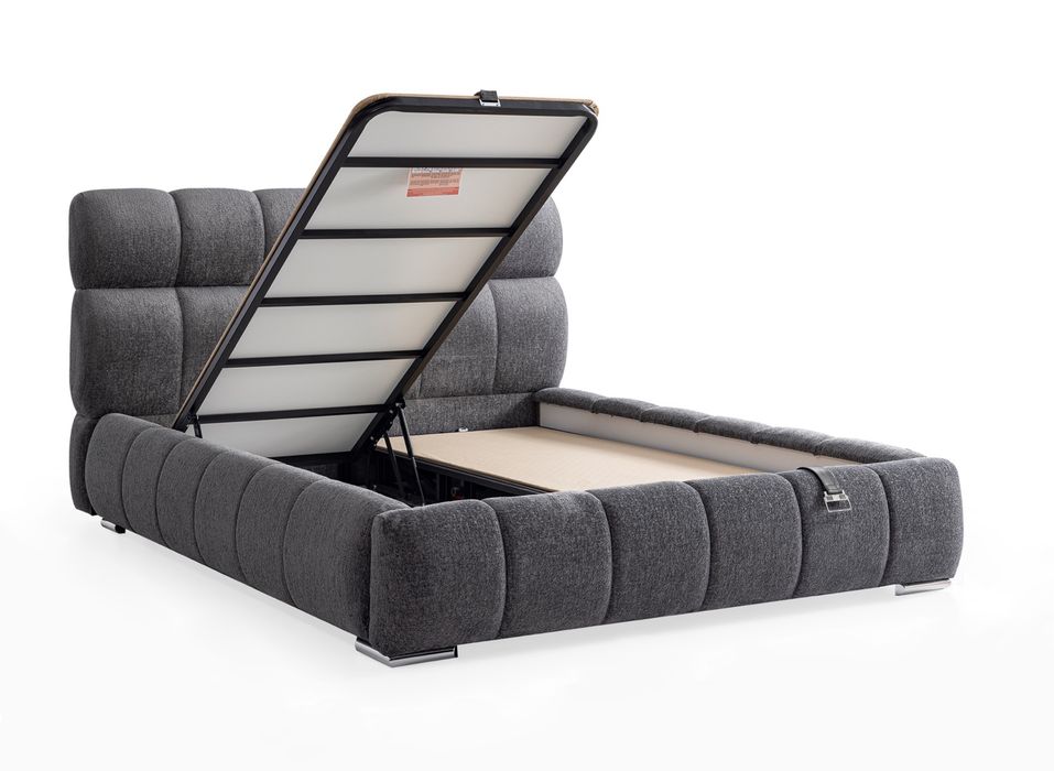 Тапицирано легло Premium Графитено сиво