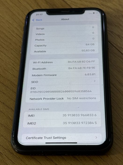 Бартер  iPhone 11 64гб 100%
