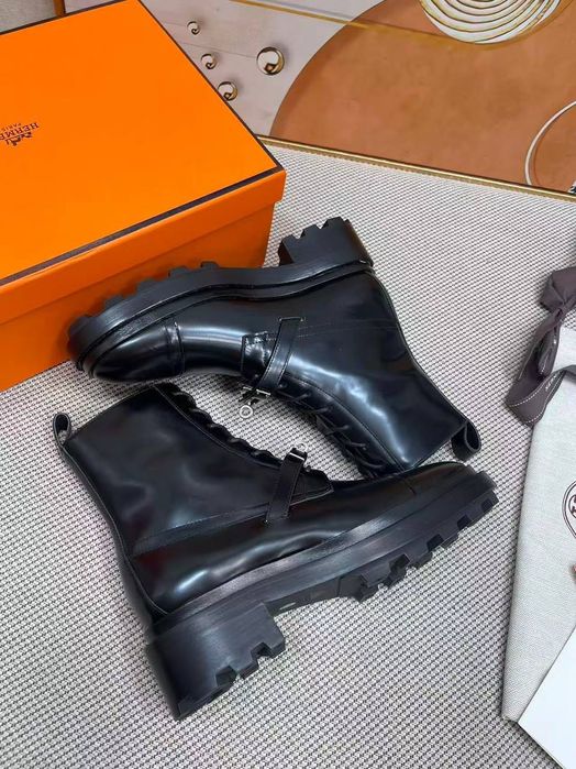 Ботуши кожени hermes есен/пролет