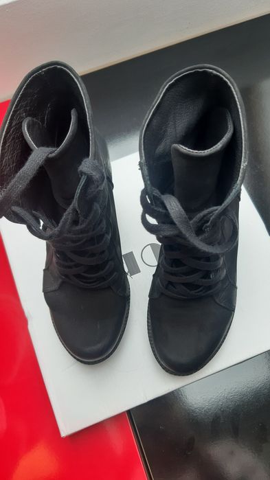 Черни кожени боти Exclusive