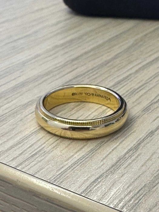 Verigheta Tiffany & Co.de 6g si inel cu diamante ambele 18k marimea 50