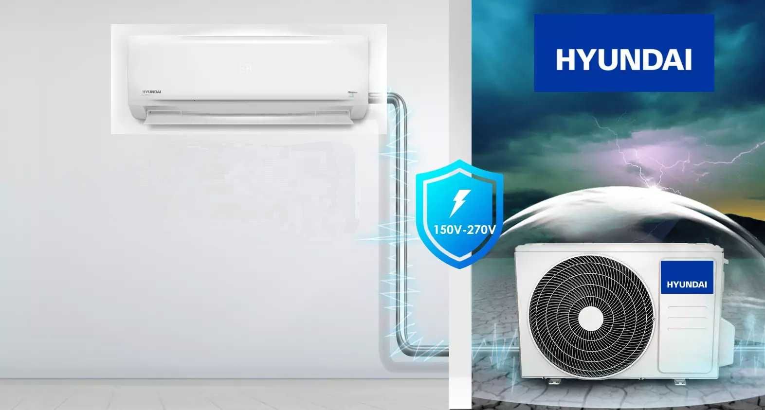 Кондиционер HYUNDAI (18) Low Voltage (18000BTU) до 55 КВ.М. Доставка