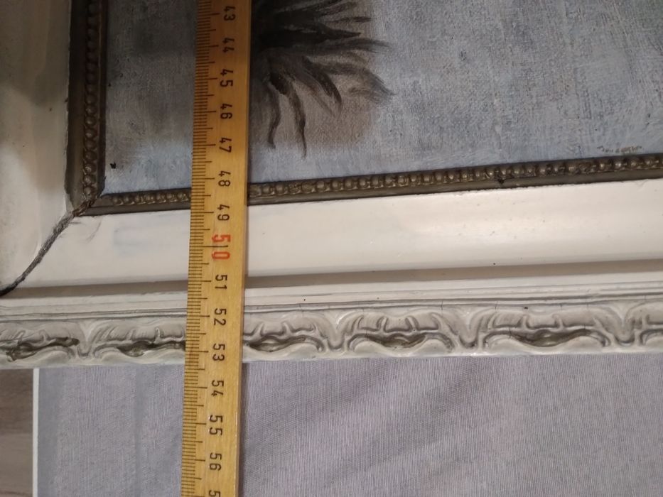 Tablou pictura ulei pe pinza foarte vechi