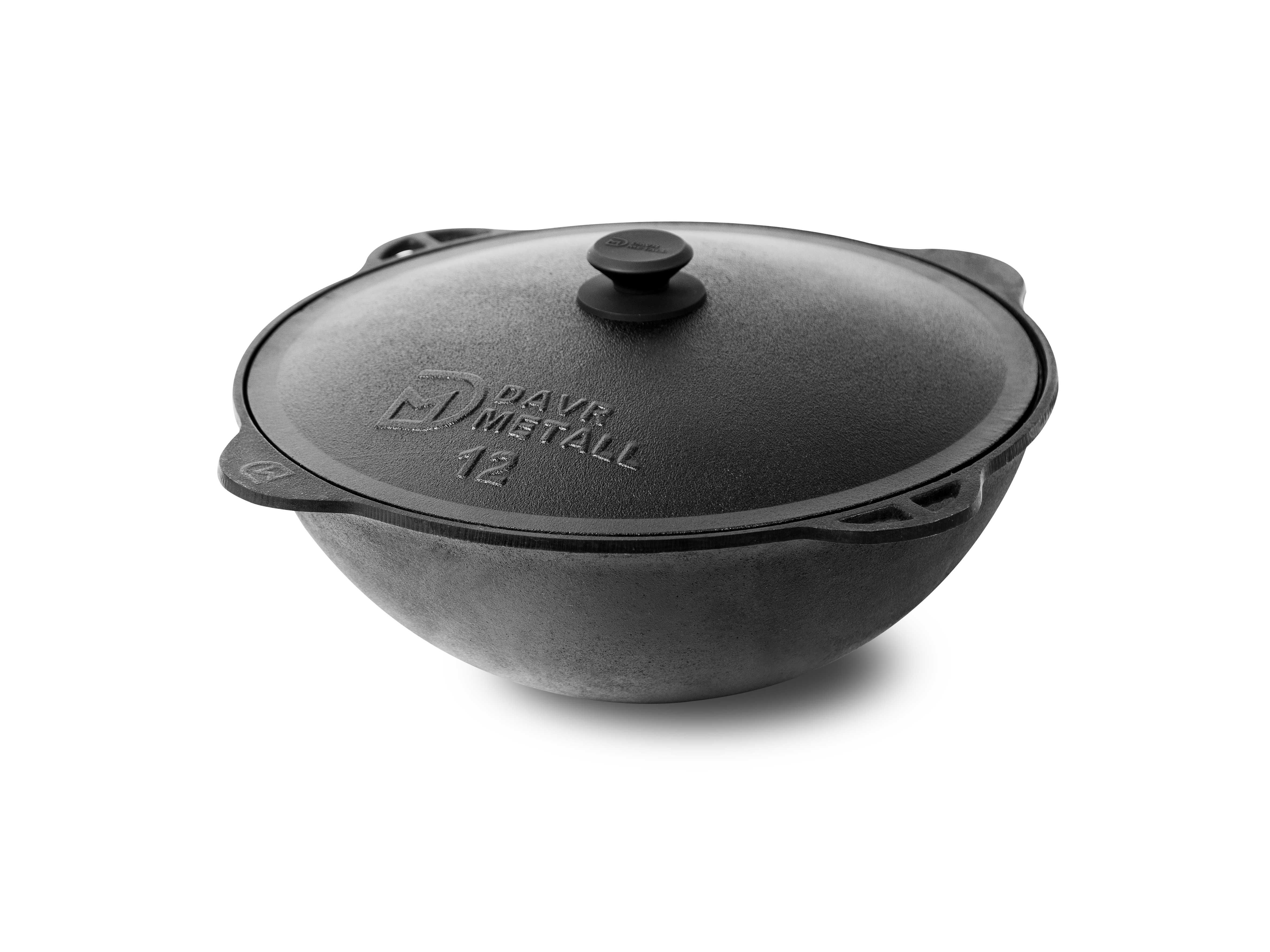 Чугунный казан от Davr Metall 12л/Choyan/Chugun qozon Davr Metall 12L
