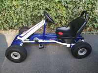 Cart/Kart cu pedale pentru copii PUKY F600 L 5-10 ani alb/albastru