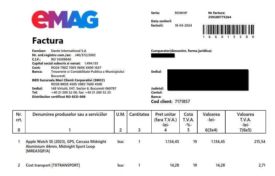 Vand Apple Watch SE (2023), ca nou