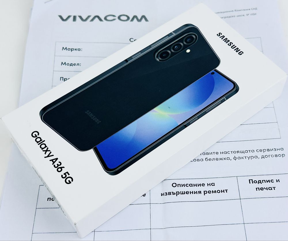 НОВ! Samsung Galaxy A36 5G 128GB 6RAM Black 2г. Гаранция!