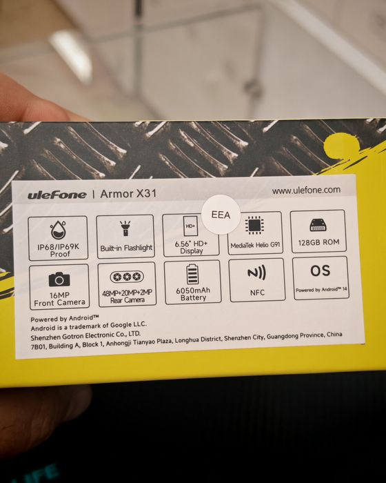 Ulefone Armor X31, 6/128 GB, Nou, 2 ani garanție