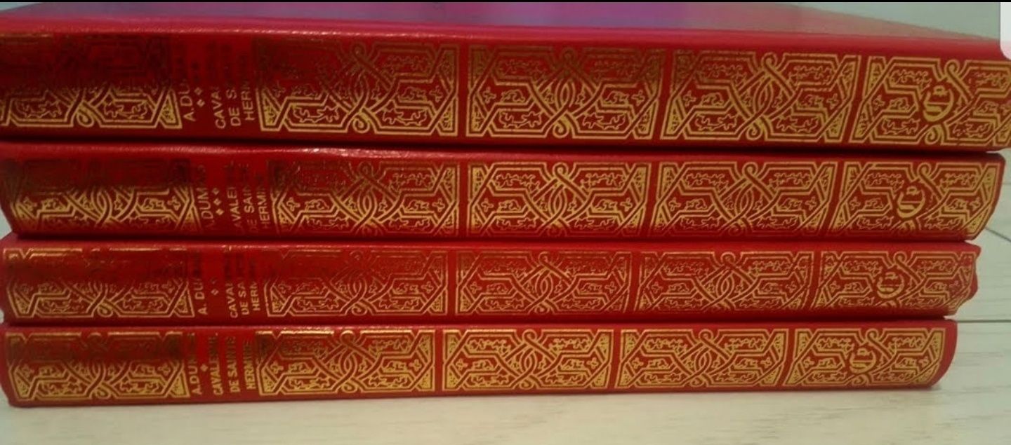 Set Cavalerul de Sainte Hermine, Prietenii Cărții, Dumas,4 vol,LUX
