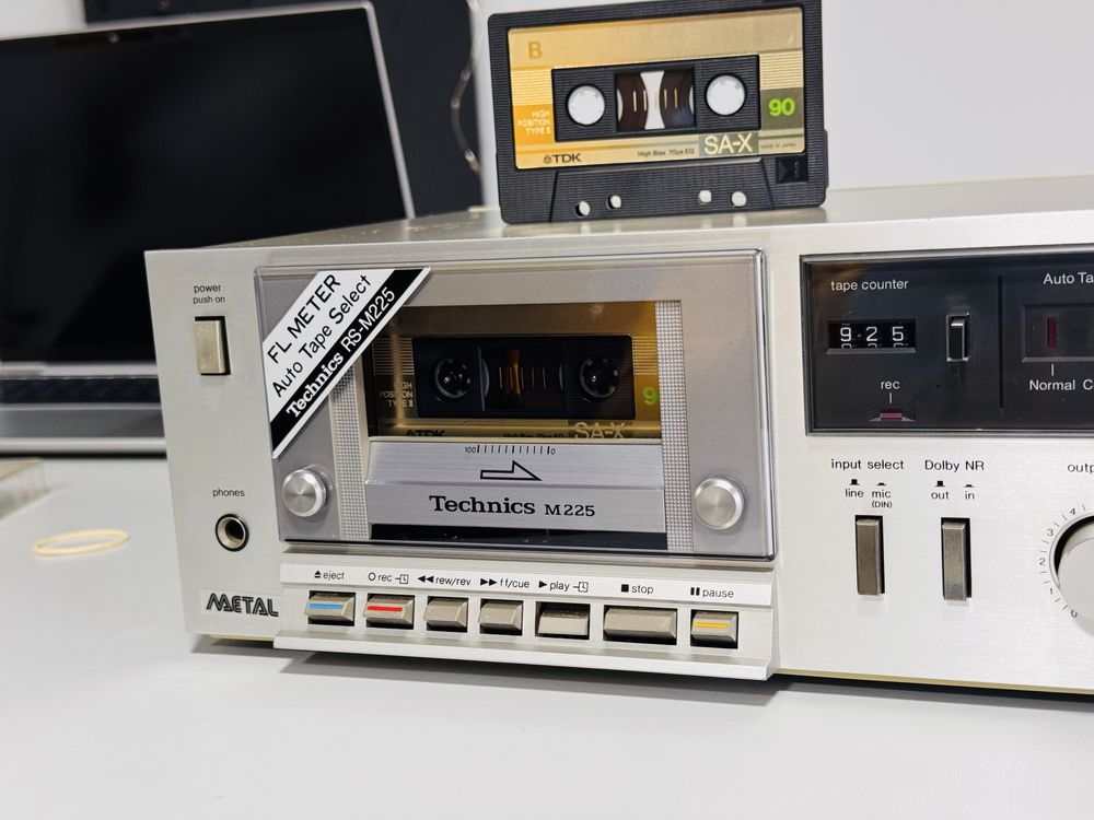 Deck de colecție TECHNICS RS-M225,servisat,sunet calitativ,Japan,10/10
