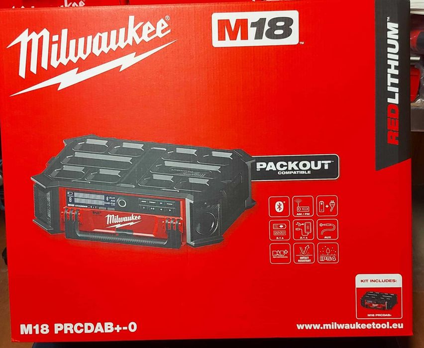 ПРОМОЦИЯ.Milwaukee M18 PRCDAB+-0 PackOut акумулаторно радио