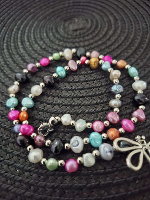 Colier perle multicolore de apa dulce lungime 52 cmm