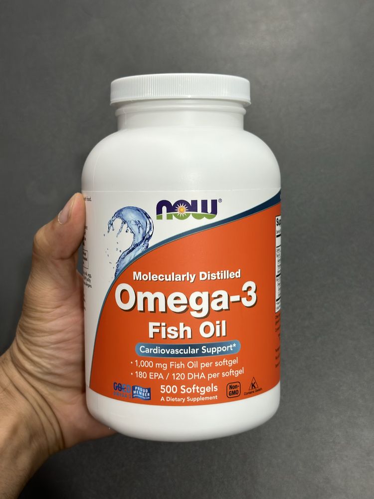 NOW omega-3 (500 capsula) Barcha oila azolaringiz uchun