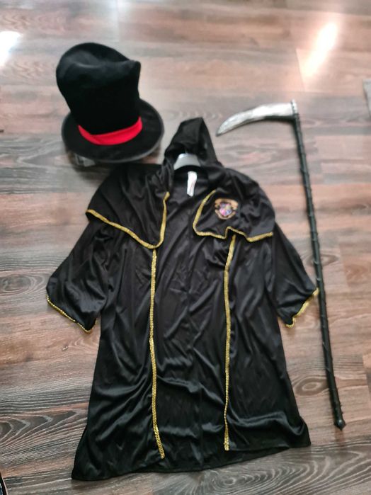 Costum Vrajitor copii Smiffys Unisex+Bonus Joben+Coasa Grim Reaper