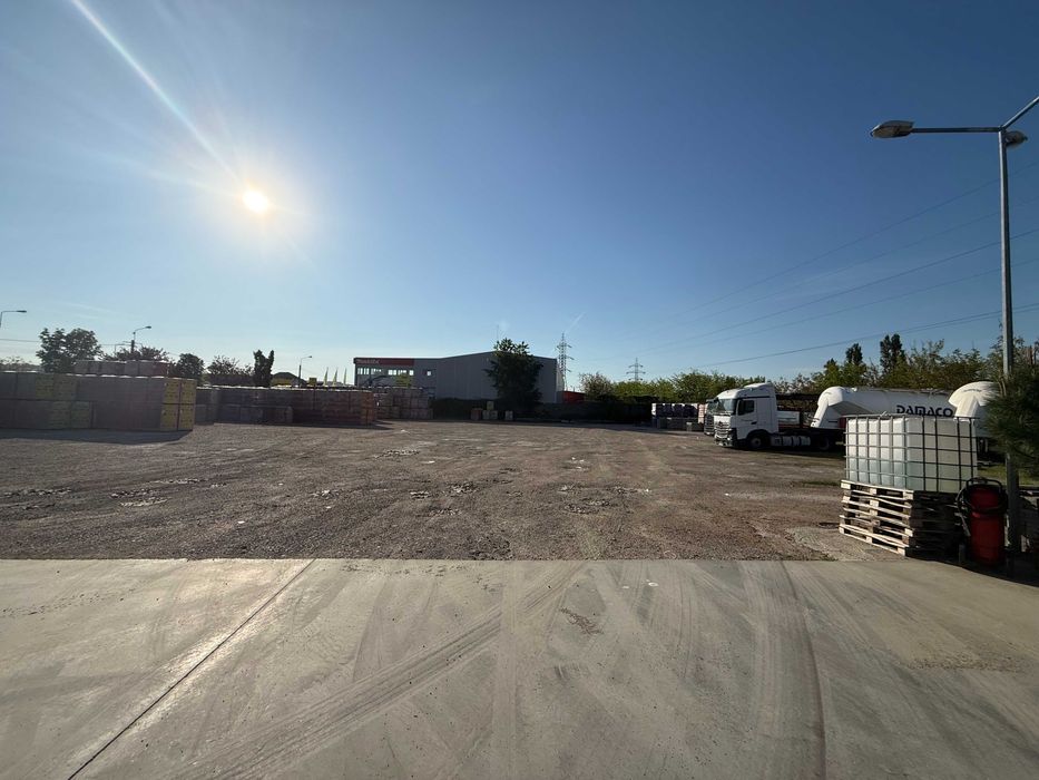 Închiriez hală + platformă balastată