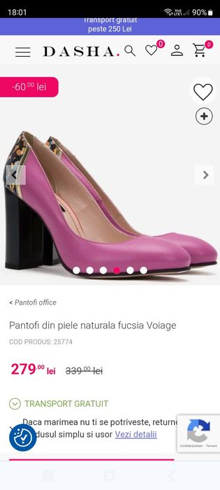 Pantofi piele marime 36
