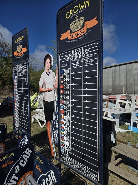 Метални рекламни табели двустранни