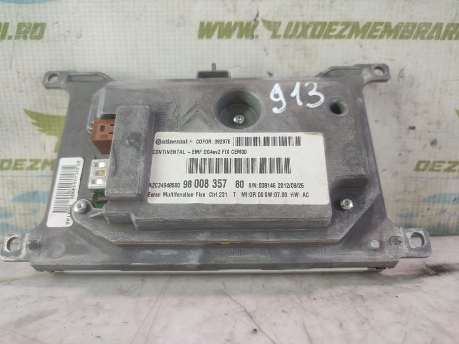 Display Navigatie 9800835780 Citroen DS5 1 [2012 - 2015] 2.0 hdi RHC