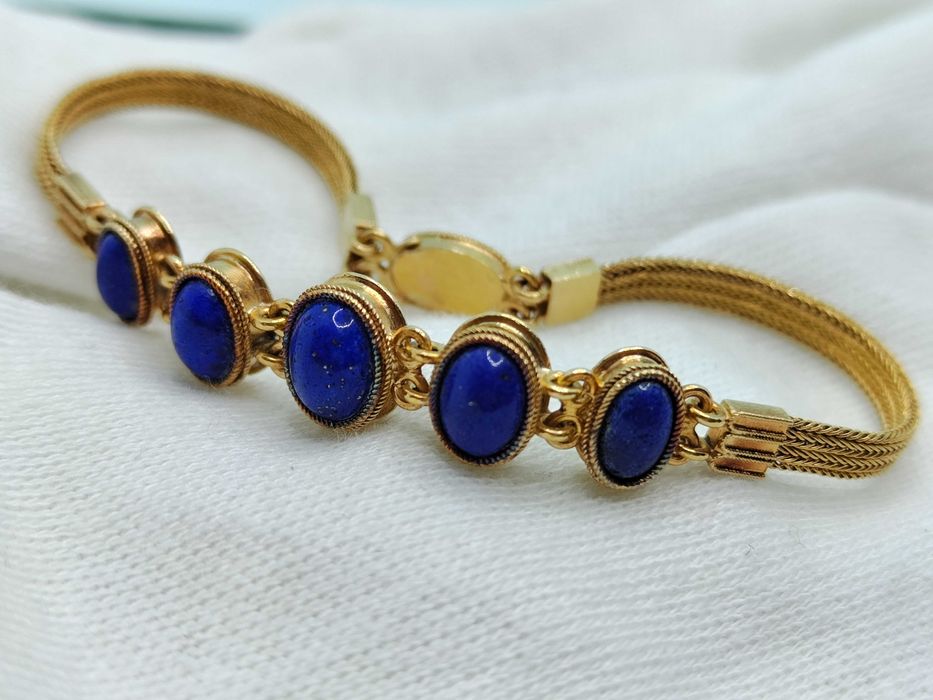 Bratara Regala Aur 18K Cu Lapis Lazuli Unicat