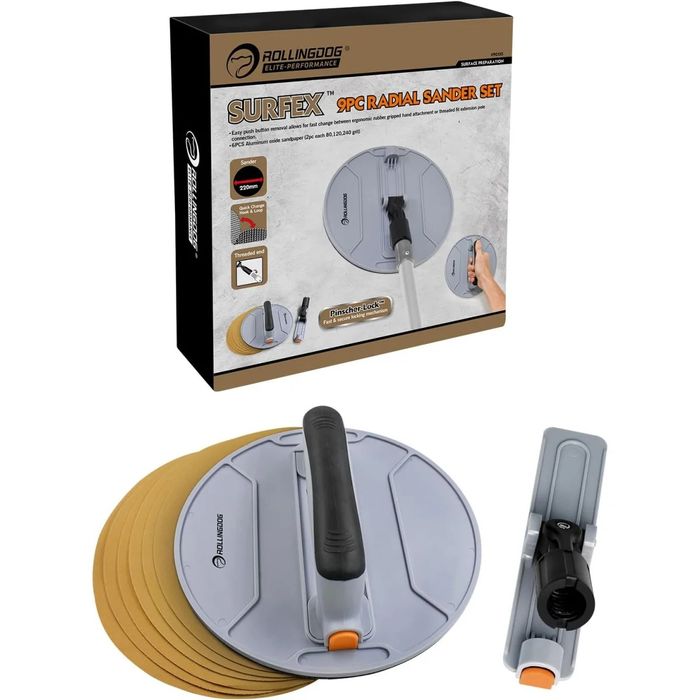 Комплект за ръчно шлайфане Rollingdog SURFEX от 9 части 90155