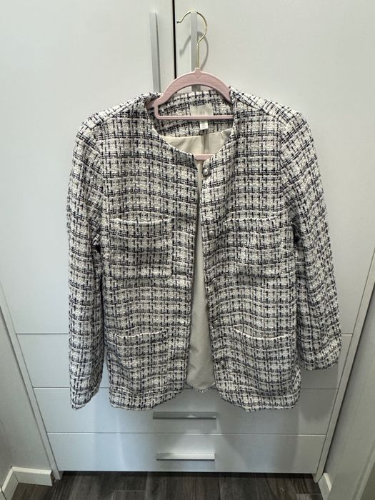 Сако Hm бяло и черно