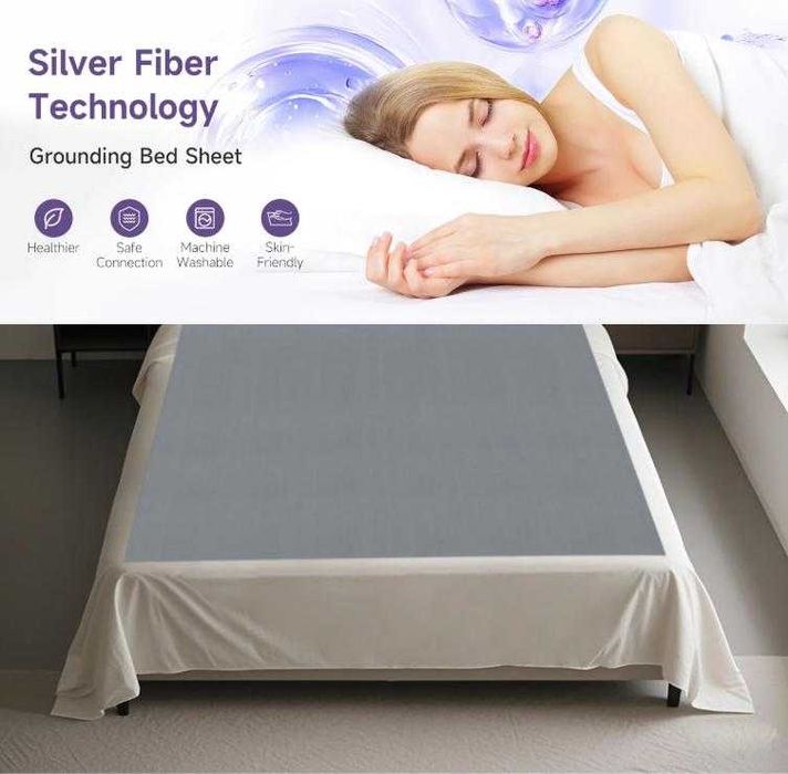 Заземяваща Aнтистатична Надматрачна Подложка Легло 10% Сребърни Нишки