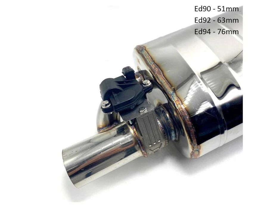 Tavă de evacuare stânga supapă, amortizor și telecomandă 51 /63 /76MM