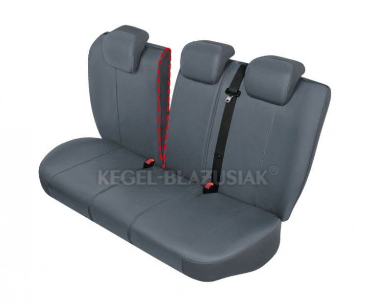 Set huse scaune bancheta Spate marime M-L, imitatie piele, culoare GRI