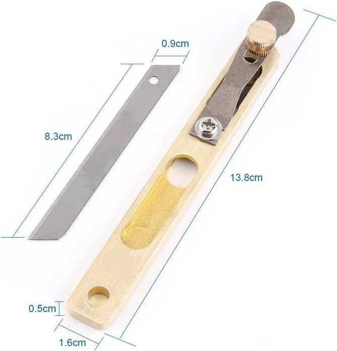макетен нож с дистанционер за кожа, резец, кожарски, сарашки