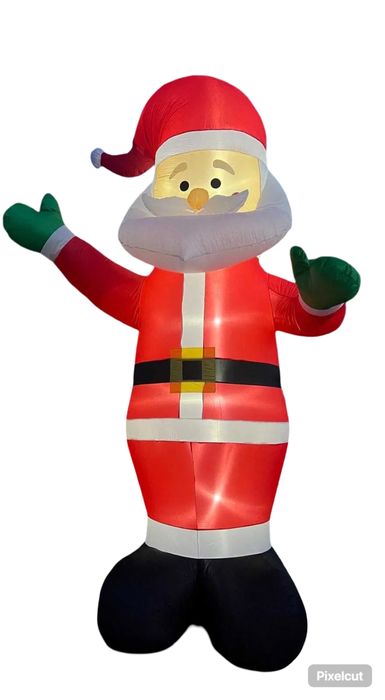 Moș Craciun gonflabil cu luminite 3.6m