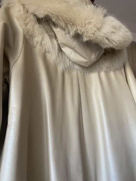 Haina piele cu  blana vulpe