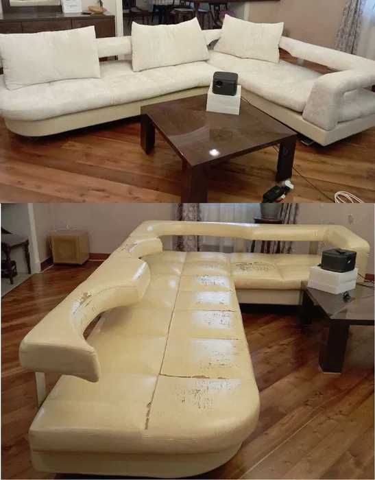 Обивка перетяжка ремонт мебели с выездом мастера и подбором ткани