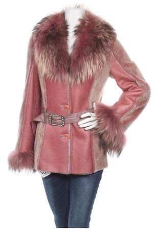 Палто естествена кожа лисица