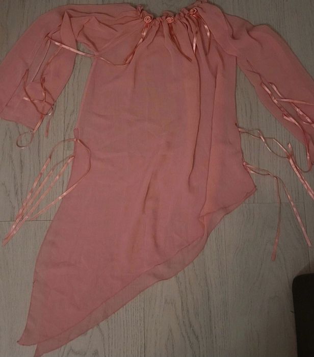 Bluza roz transparenta