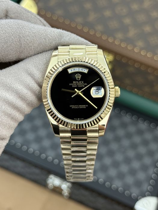 Rolex Day-Date 40 Gold Onyx Dial