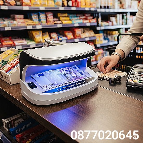 Детектор за банкноти, с батерия, UV LED светлина, проверка на банкноти
