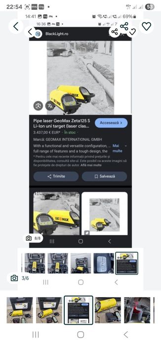 GeoMax Zeta 125S Laser tevi canalizari Profi(Black Friday)