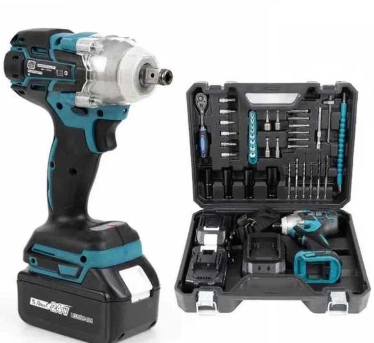 Cheie impact Mașina de înșurubat 550Nm 40 Accesorii 2 Acumulatori