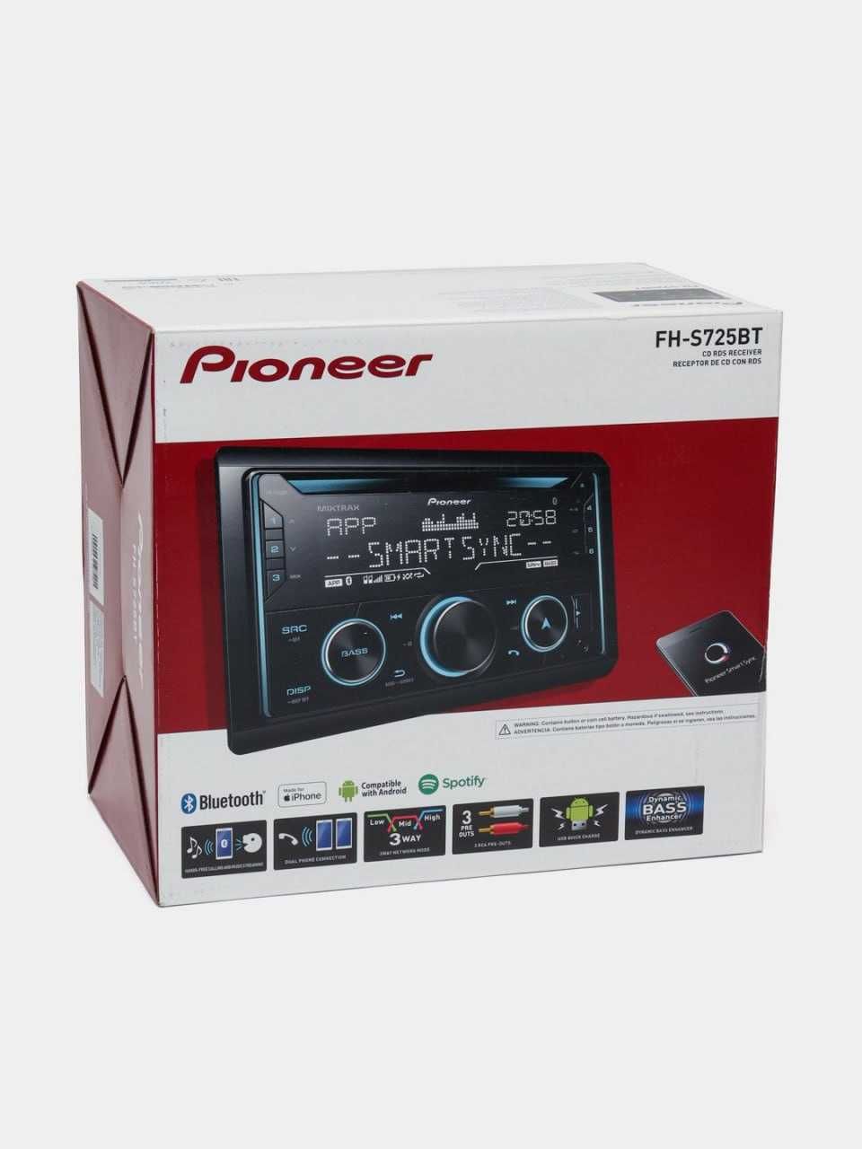 Автомагнитола Pioneer FH-S725BT Boshlangich tolovsiz nasiya savdo