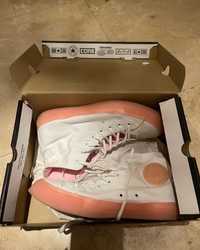 Converse albi cu roz 40