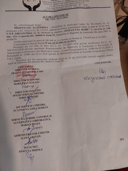 Vănd loc veci cimitirul Stefan cel Mare