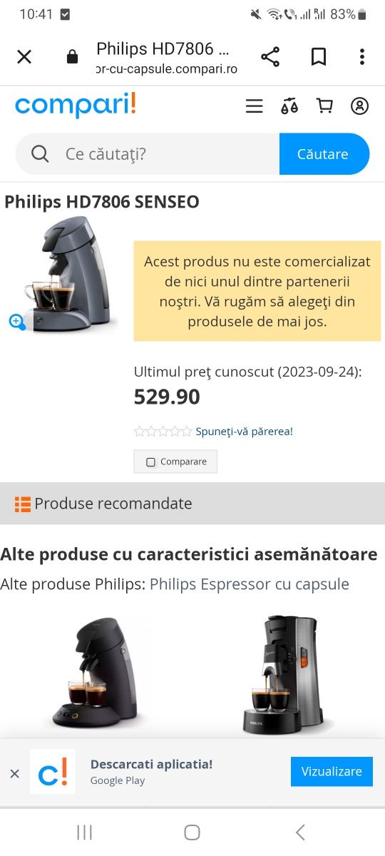 Espressor Philips Senseo HD7806