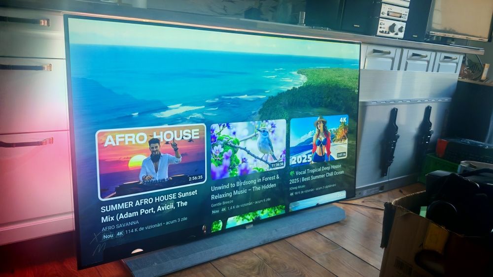 Televizor OLED PHILIPS 65 inch 4K Android și soundbar. Citit anuntul