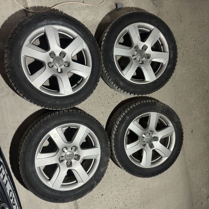 Джанти с нови зимни гуми на 100км 5х112 17 AUDI