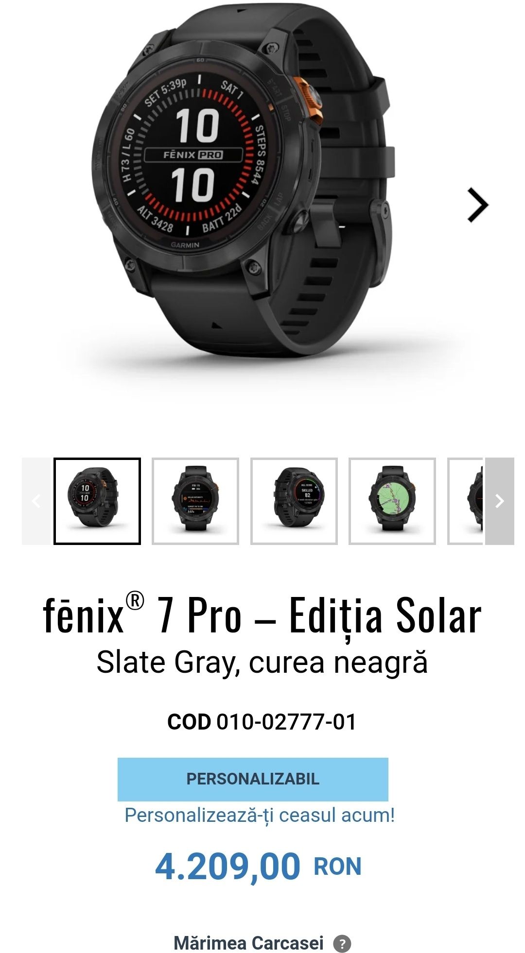 Garmin Fenix 7 Pro Solar Edition Slate Grey