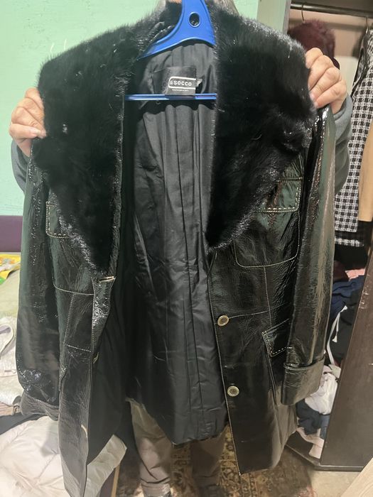 Кожанная картка и пальто  новые