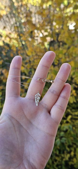 Colier din fir transparent aur 14k