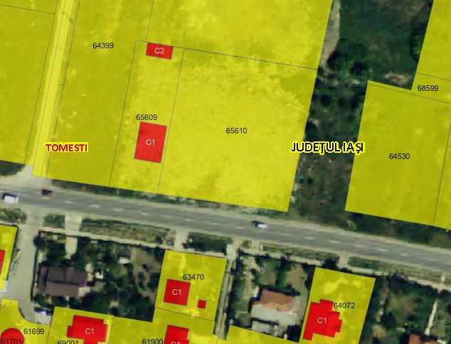 Inchiriere/Vanzare - Teren 2700 mp, sos Iasi-Tomesti, deschidere 50ml